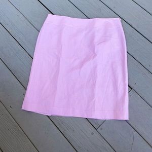 NWOT MIX by Tahari - Lovely pink LINEN pencil midi skirt, Size: 14